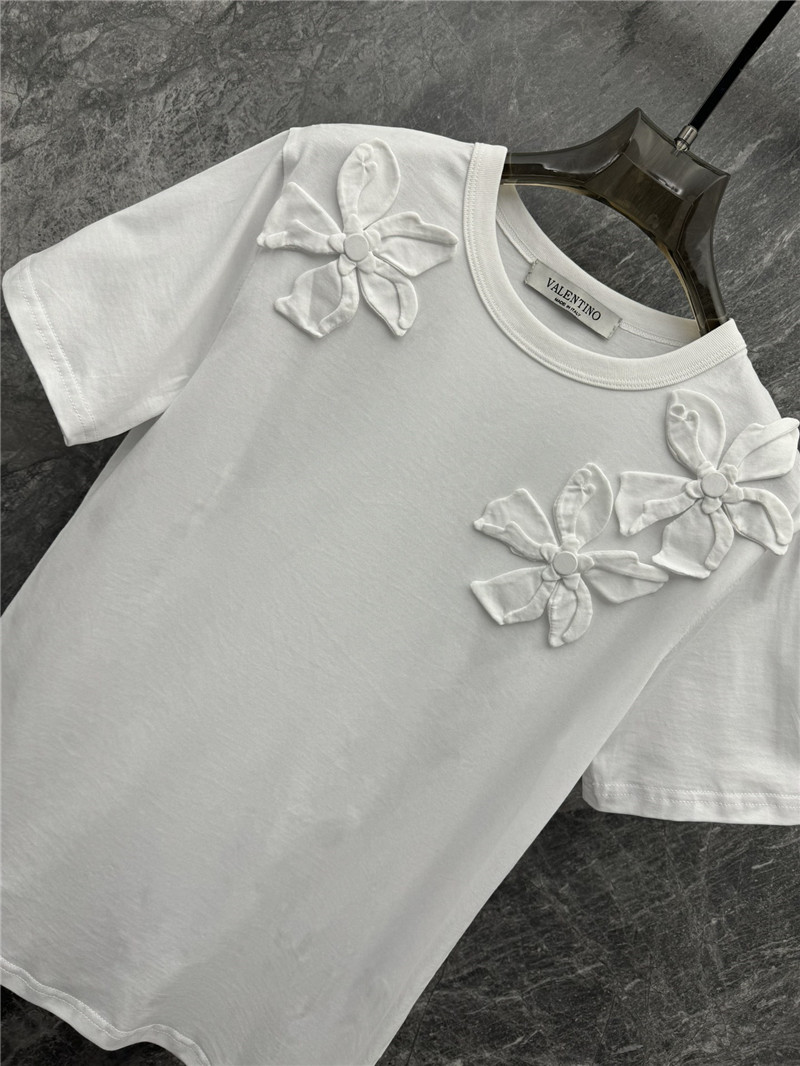 Va1e*ntin0 3d flower short sleeve t-shirt replica d&g clothing