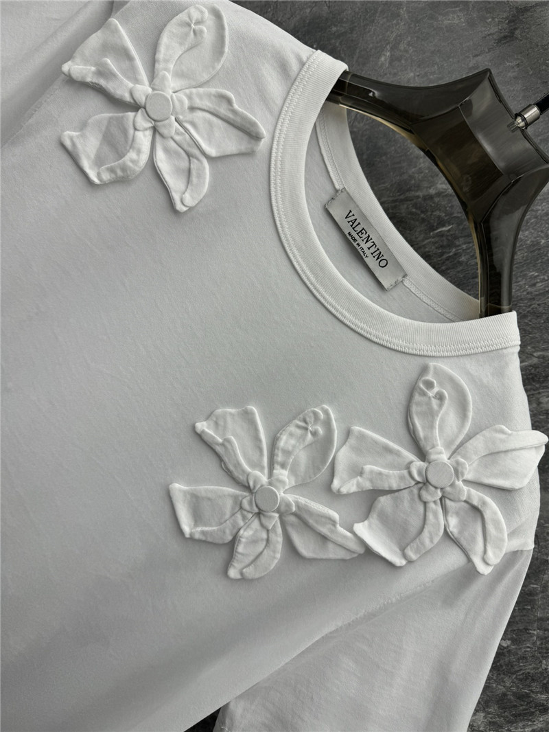 Va1e*ntin0 3d flower short sleeve t-shirt replica d&g clothing