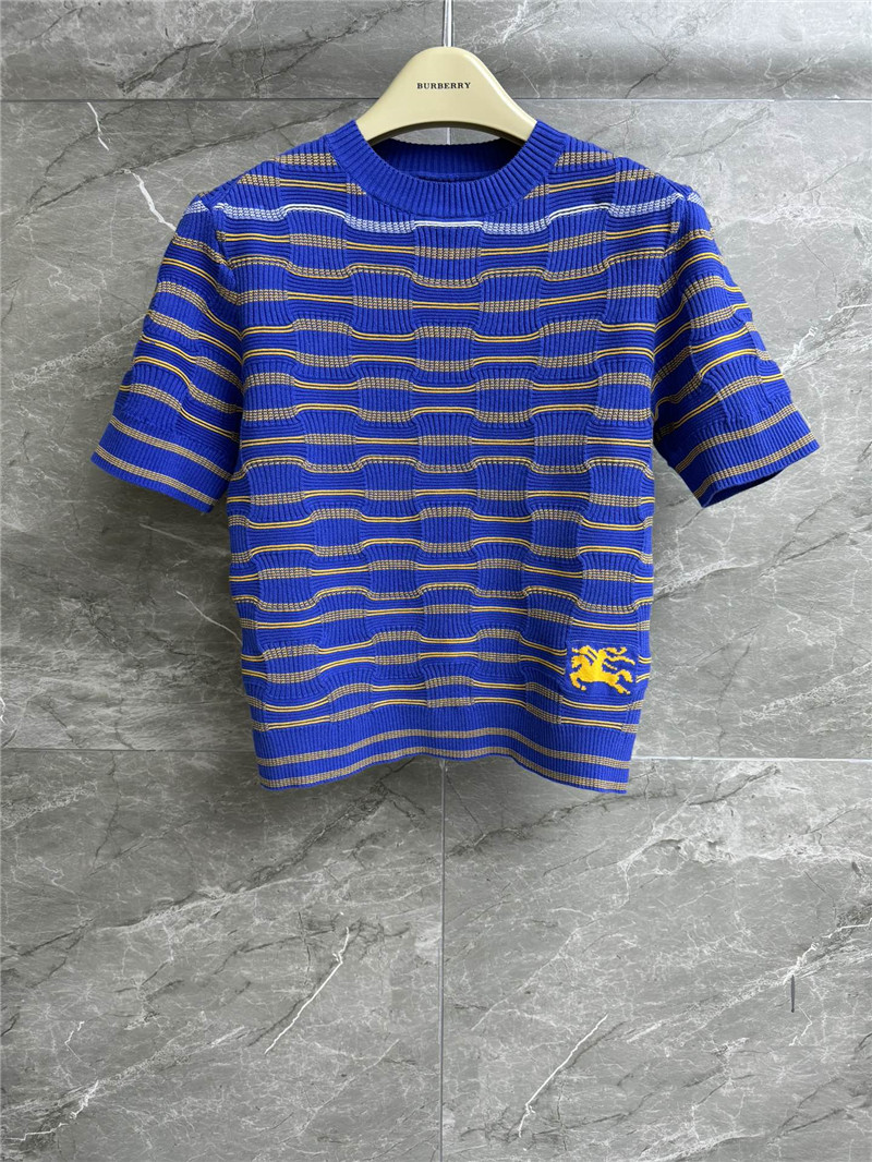 Bv*b*rry striped knit short sleeve replica clothing sites