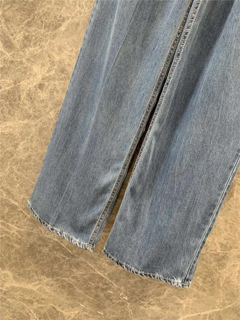 M1um1u blue soft denim trousers replica d&g clothing
