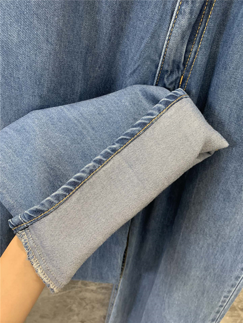 M1um1u blue soft denim trousers replica d&g clothing