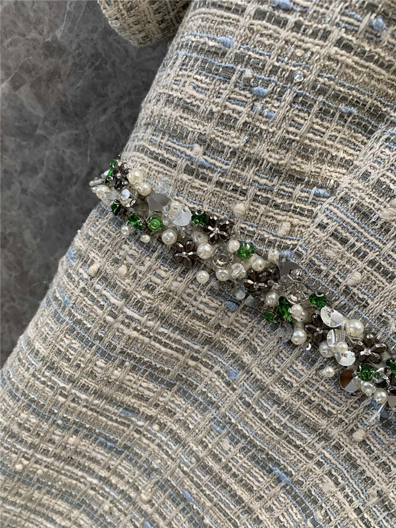 Va1e*ntin0 beaded tweed short sleeve dress replicas clothes