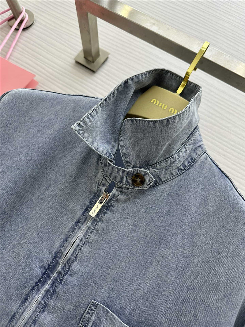 M1um1u oversized denim jacket replica d&g clothing