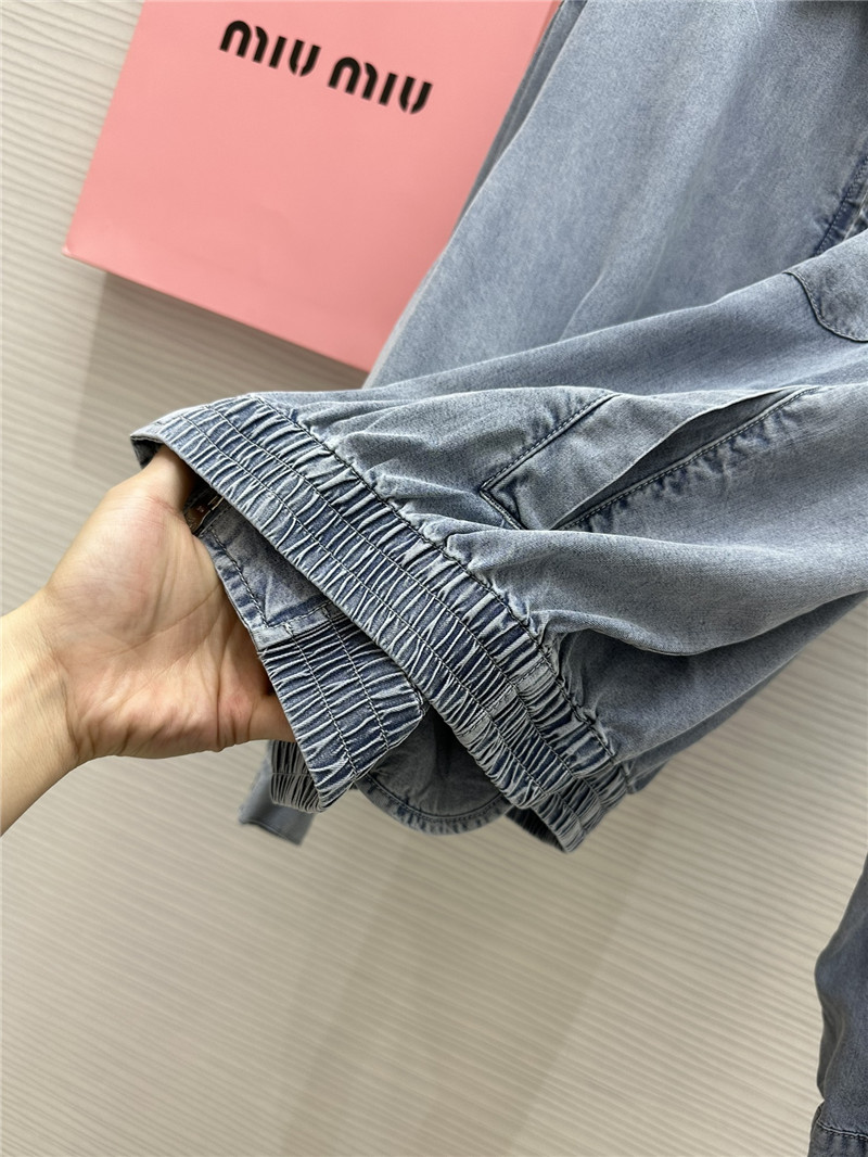 M1um1u oversized denim jacket replica d&g clothing