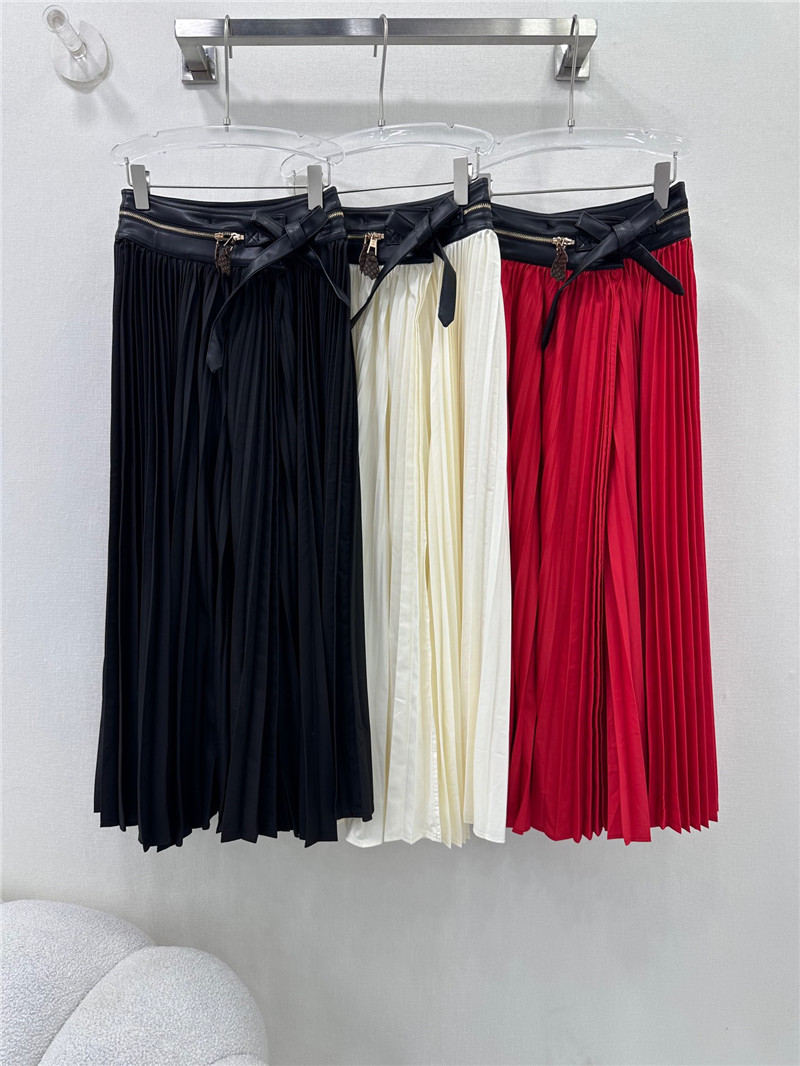 l0vis Vvtt0n lv patchwork leather long skirt replica clothing sites