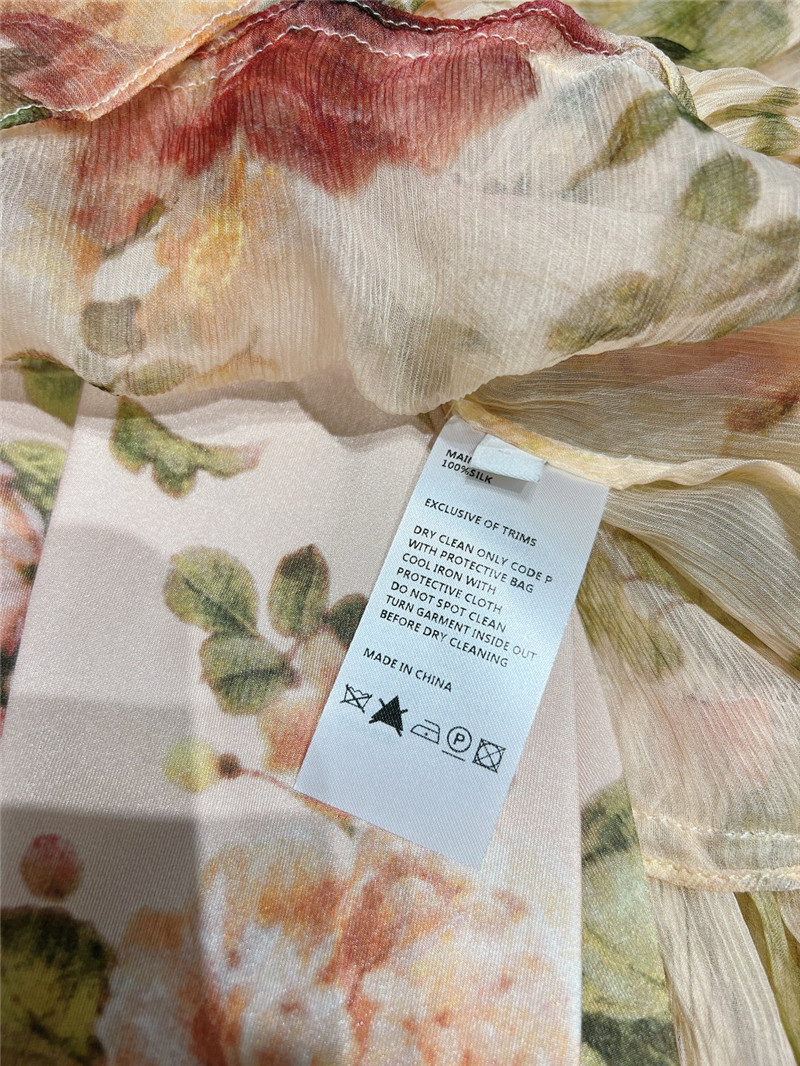 Zimm pleated patchwork ruffle collar dress replica d&g clothing