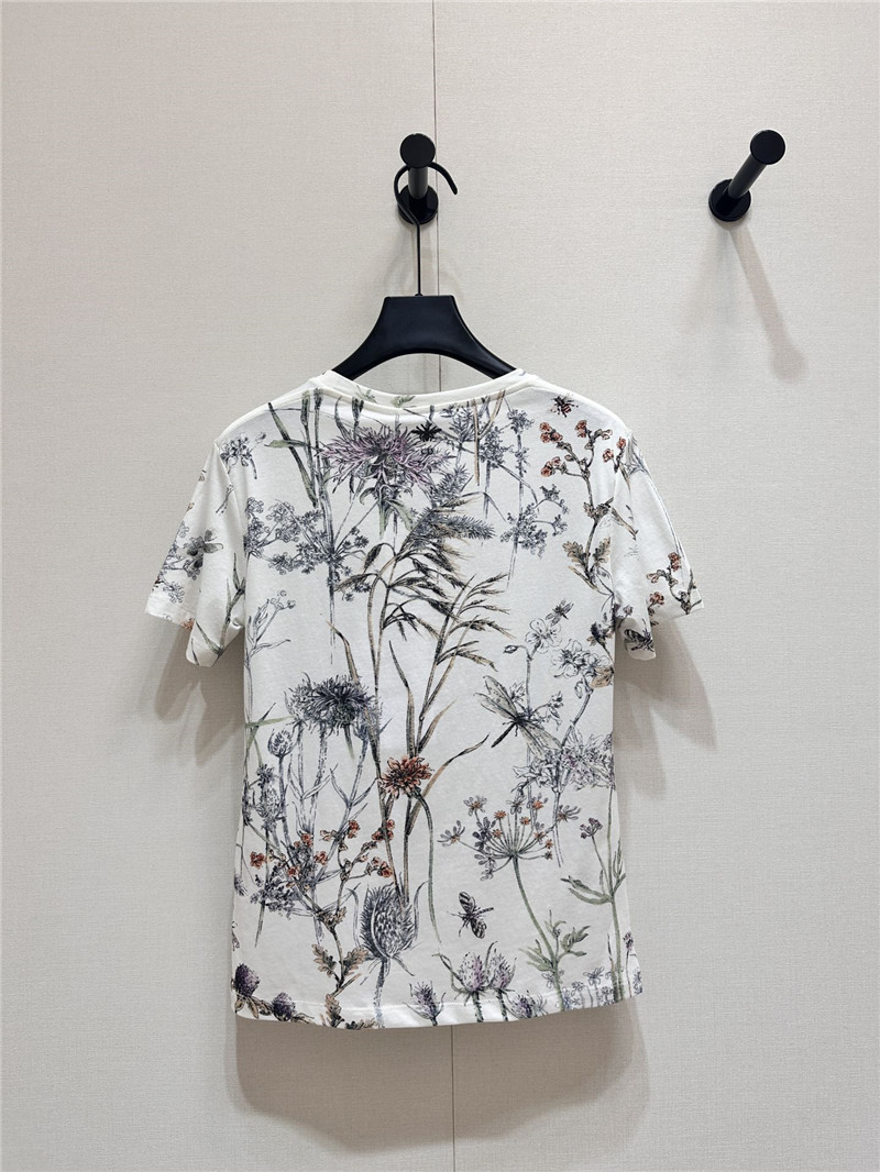 D10r floral print slim fit short-sleeved t-shirt