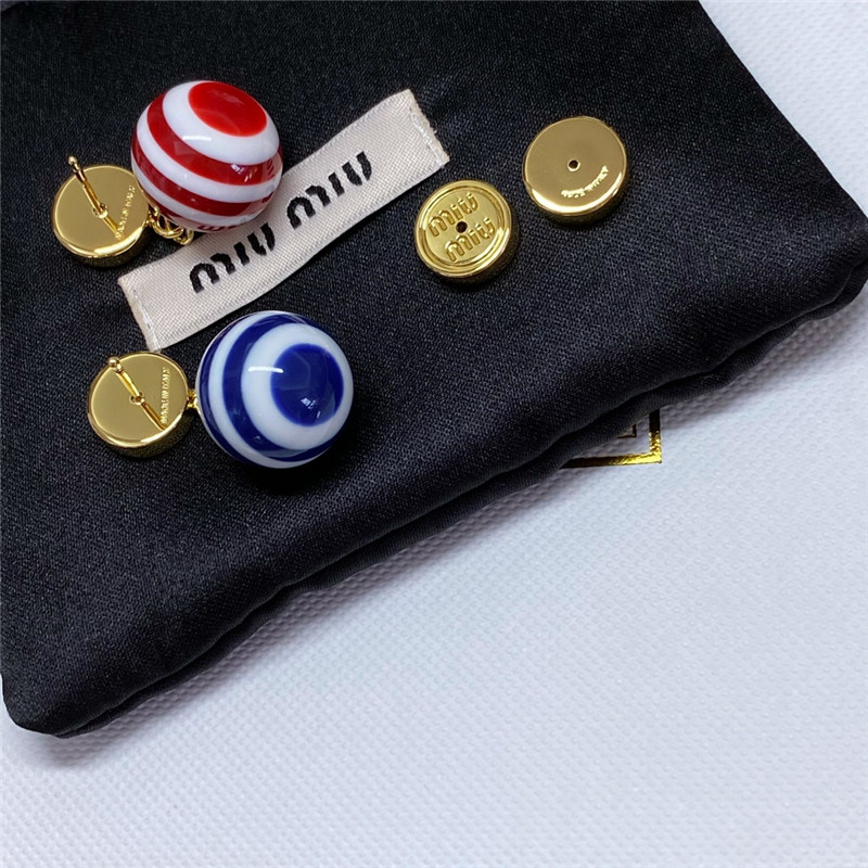M1um1u enamel letter earrings