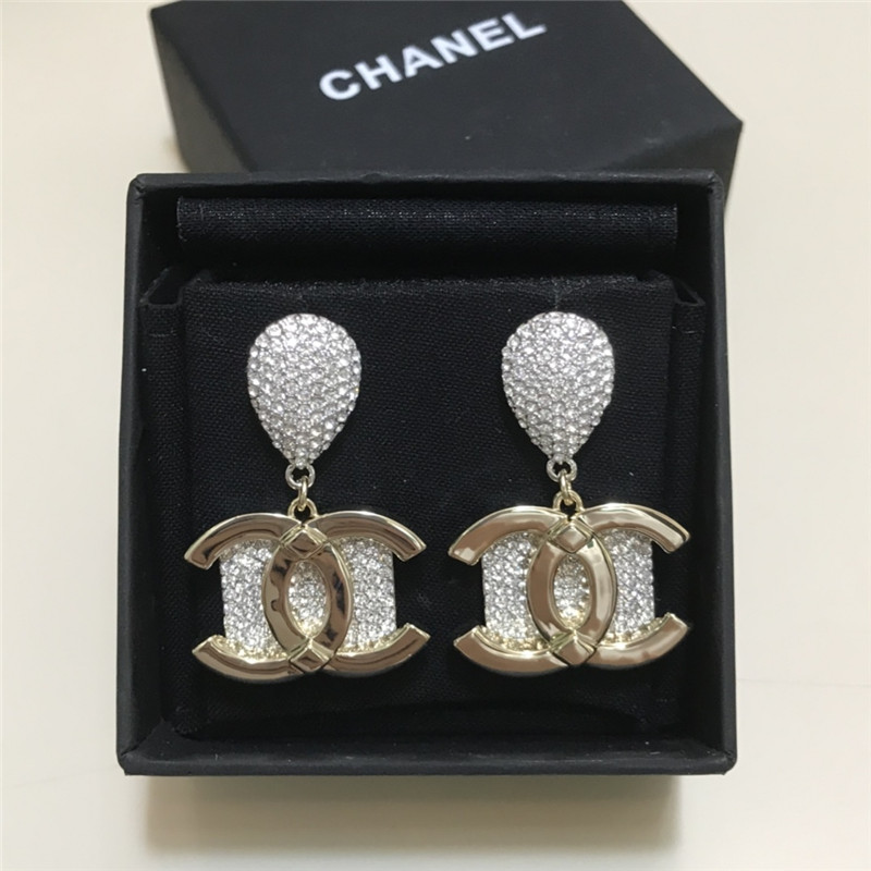 Ch**el water drop cc earrings