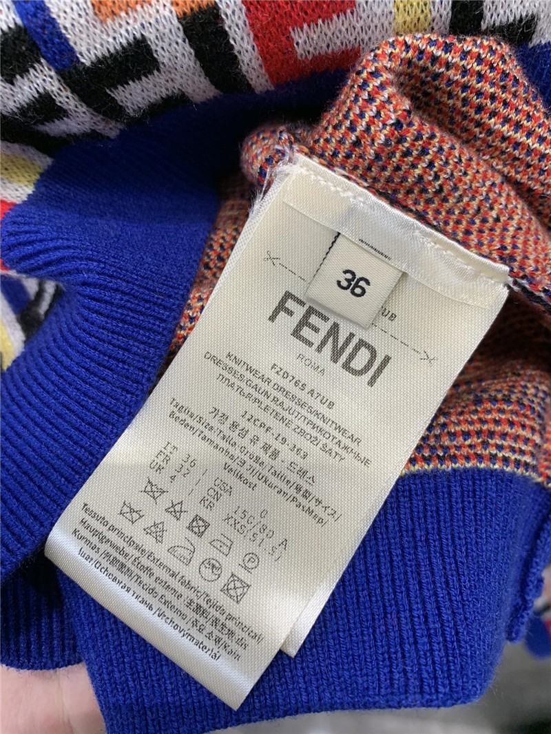 F**di letter knitted long sleeve sweater replica d&g clothing