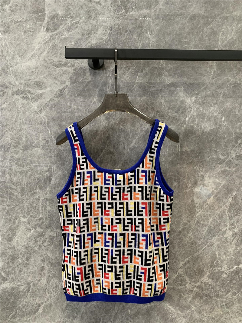 F**di letter knitted vest replica designer clothes