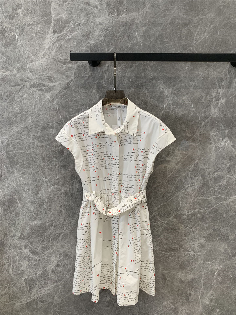 D10r english print waist dress replica clothing sites