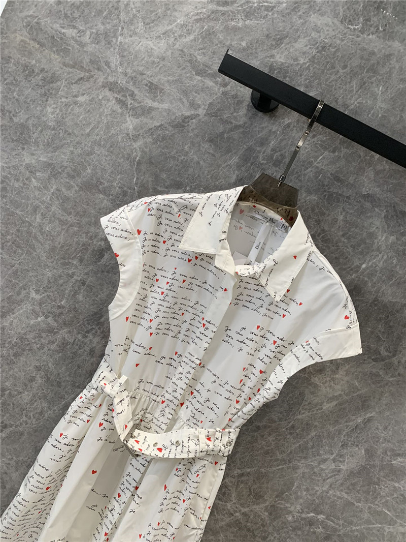 D10r english print waist dress replica clothing sites