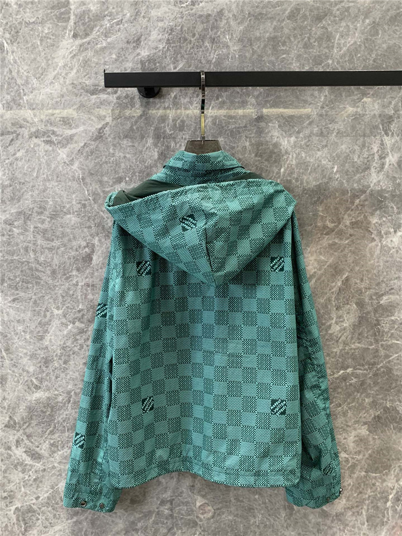 l0vis Vvtt0n lv jacquard hooded windbreaker jacket replicas clothes