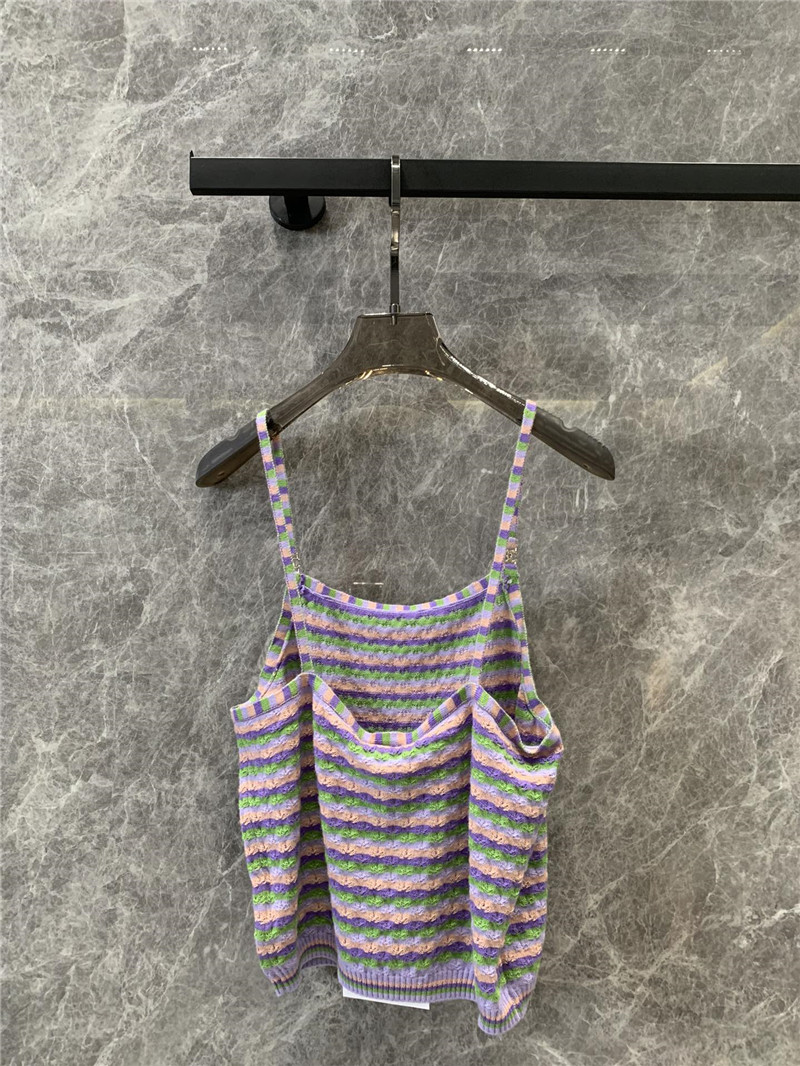 ch**el dopamine D1am0nd button knitted small vest replica clothes