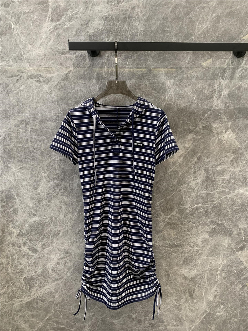 M1um1u drawstring slim dress replica d&g clothing