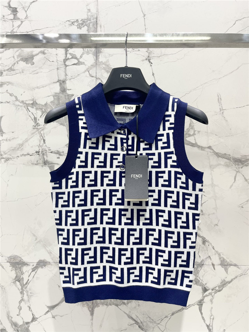 F**di monogram polo sleeveless top replica d&g clothing