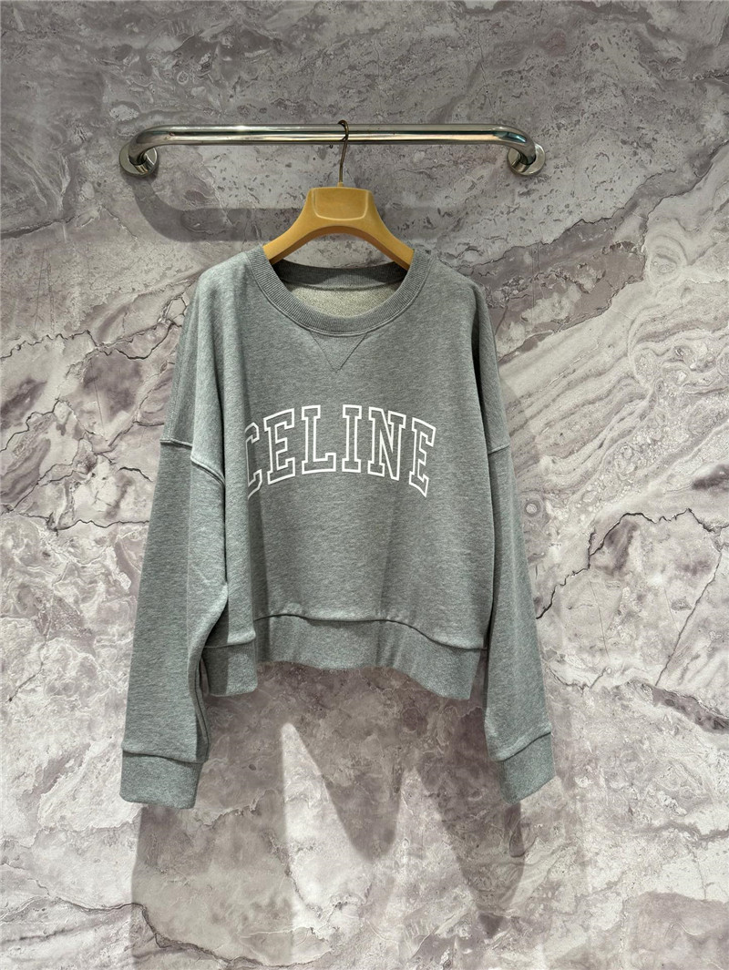 Ce1i*e flocked print sweatshirt cheap replica designer clothes
