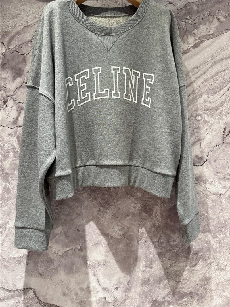 Ce1i*e flocked print sweatshirt cheap replica designer clothes