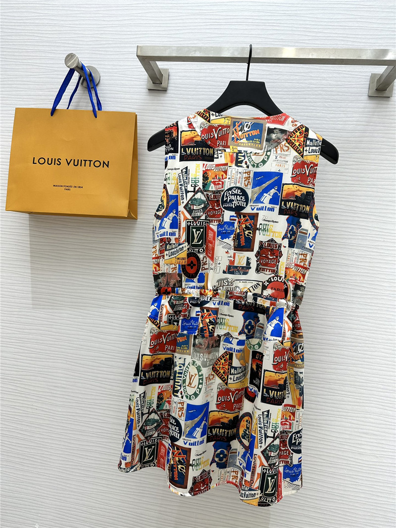 l0vis Vvtt0n lv printed drawstring dress replica clothes