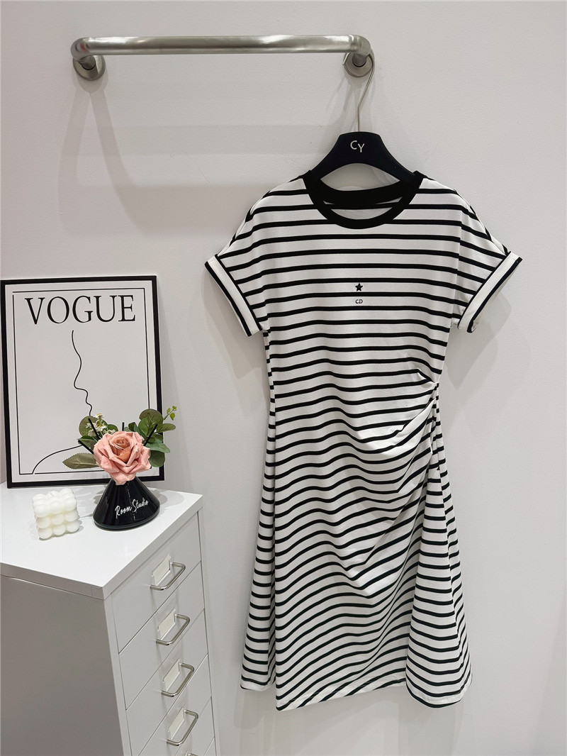 D10r striped slit waist long t skirt replica clothes