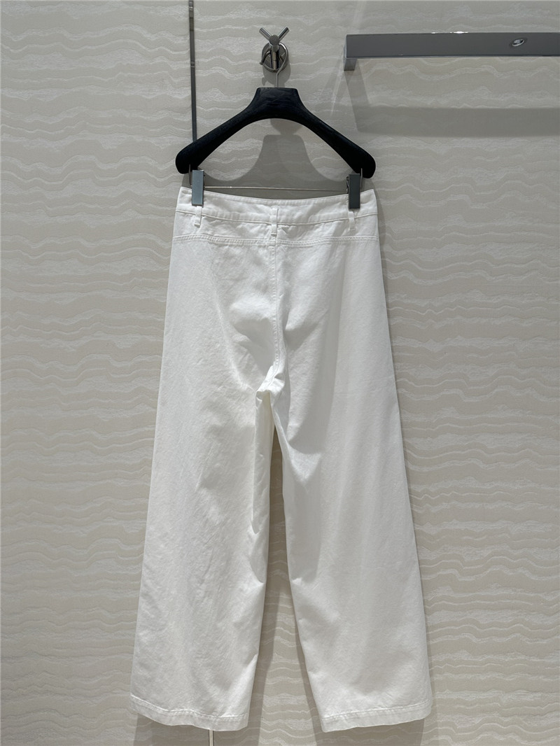 The R0w denim cotton straight pants replica d&g clothing