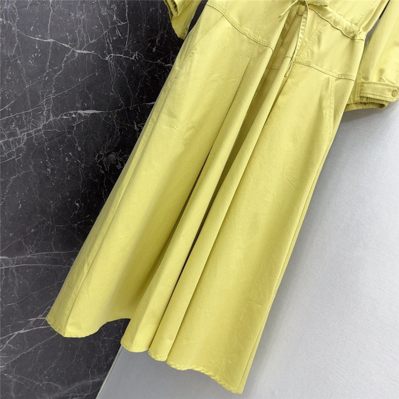 H**me5 yellow cotton midi shirt dress