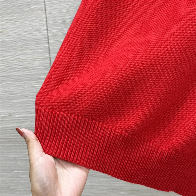 D10r red cashmere knitted vest replica clothes