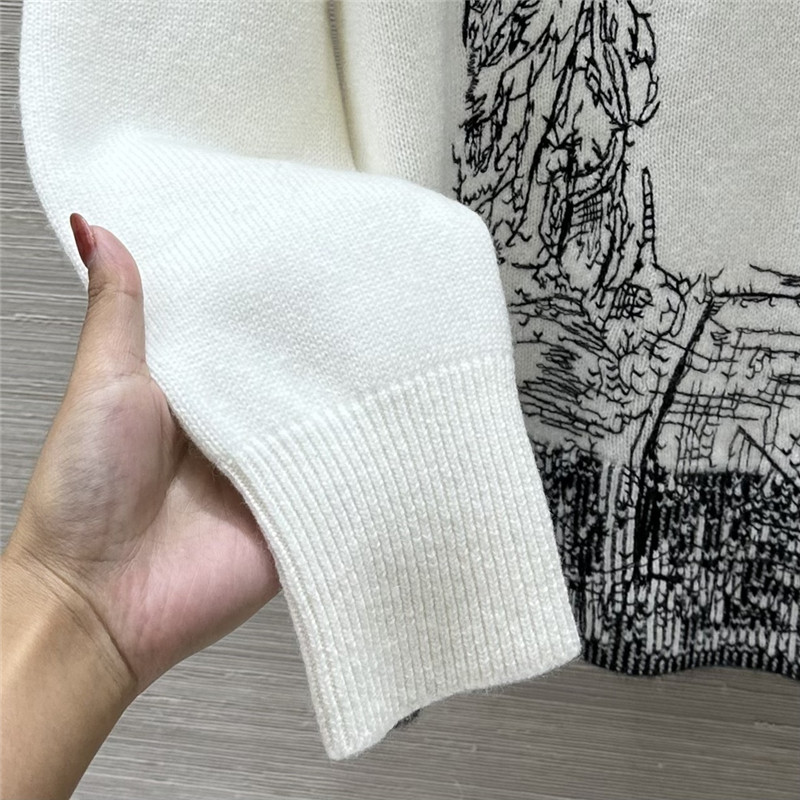 D10r embroidered cashmere sweater replica clothes