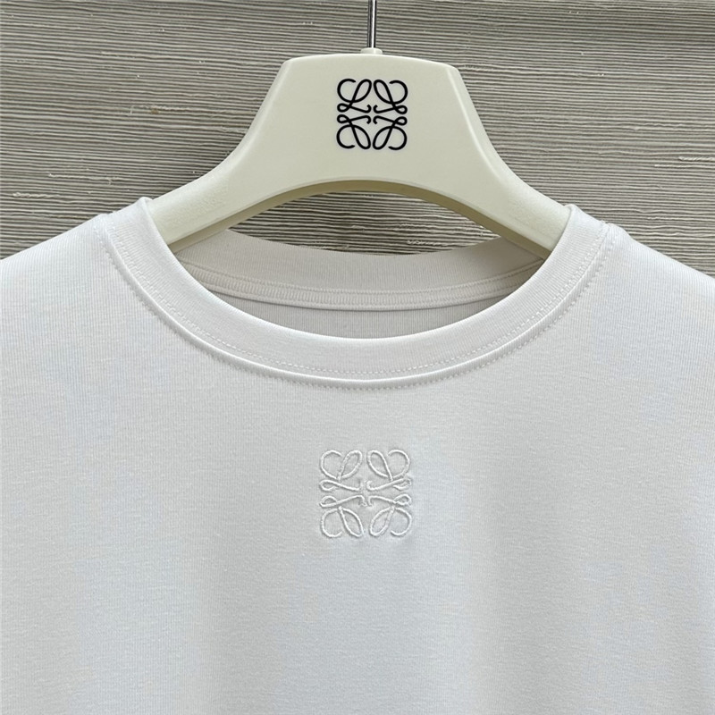 L0ew* white cotton long-sleeved shirt