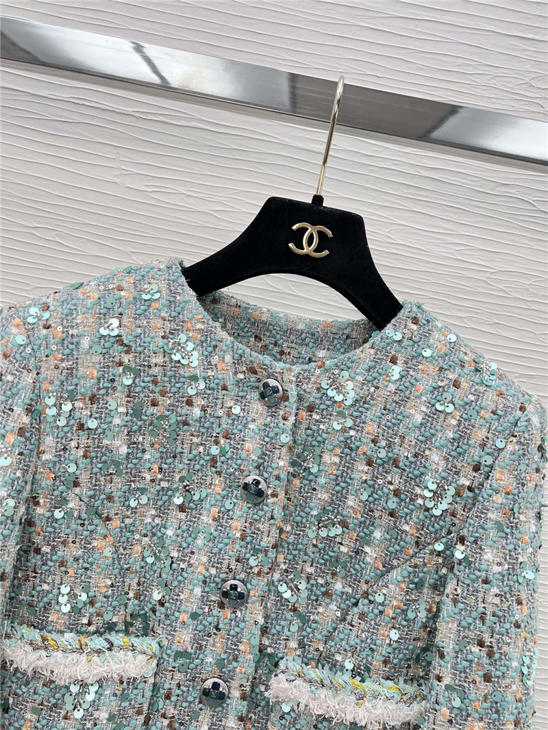 Ch**el sequined braided coat replica d&g clothing