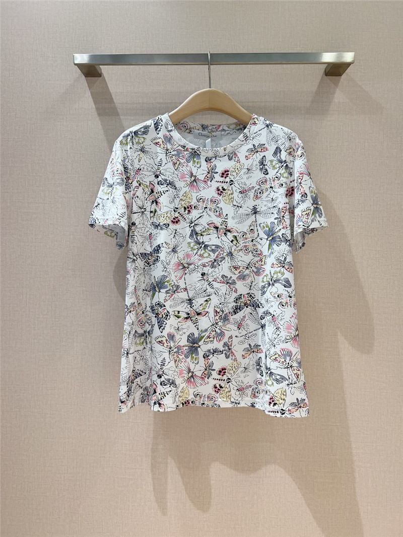 D10r printed round neck short sleeve top replica d&g clothing