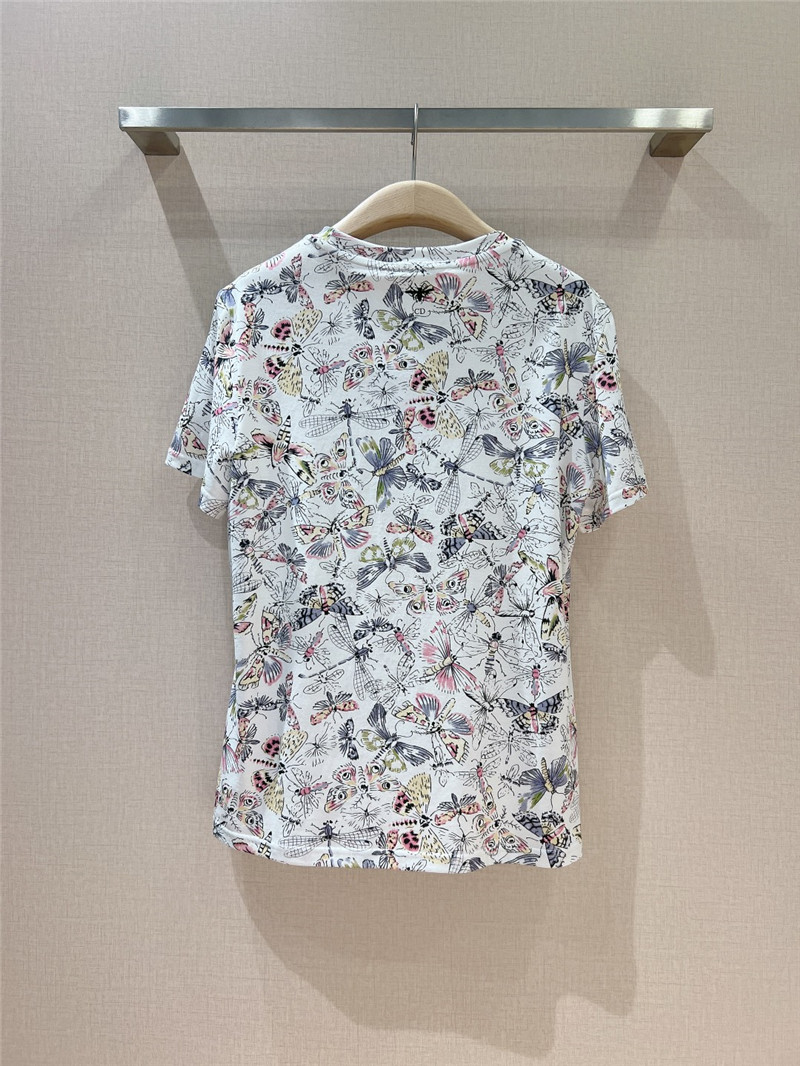 D10r printed round neck short sleeve top replica d&g clothing