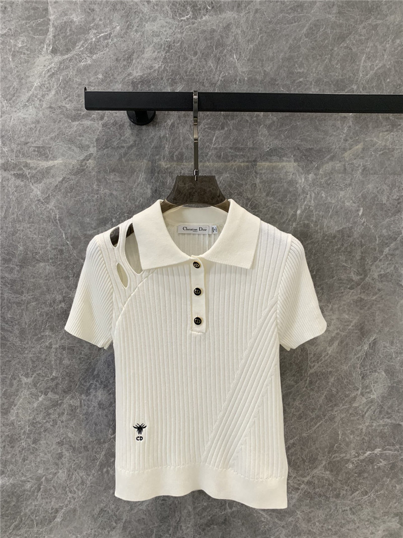 D10r knitted polo collar short-sleeved top replica d&g clothing