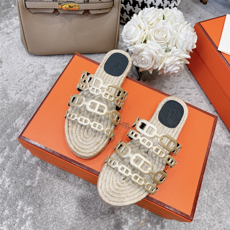 H**me5 ancone gold nappa leather espadrilles