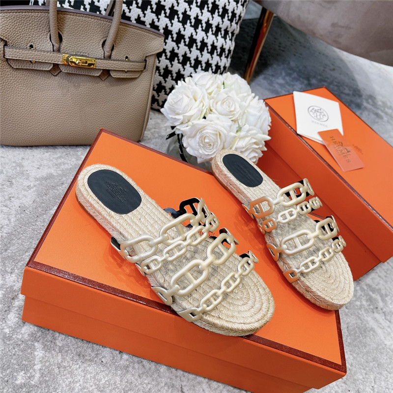 H**me5 ancone gold nappa leather espadrilles