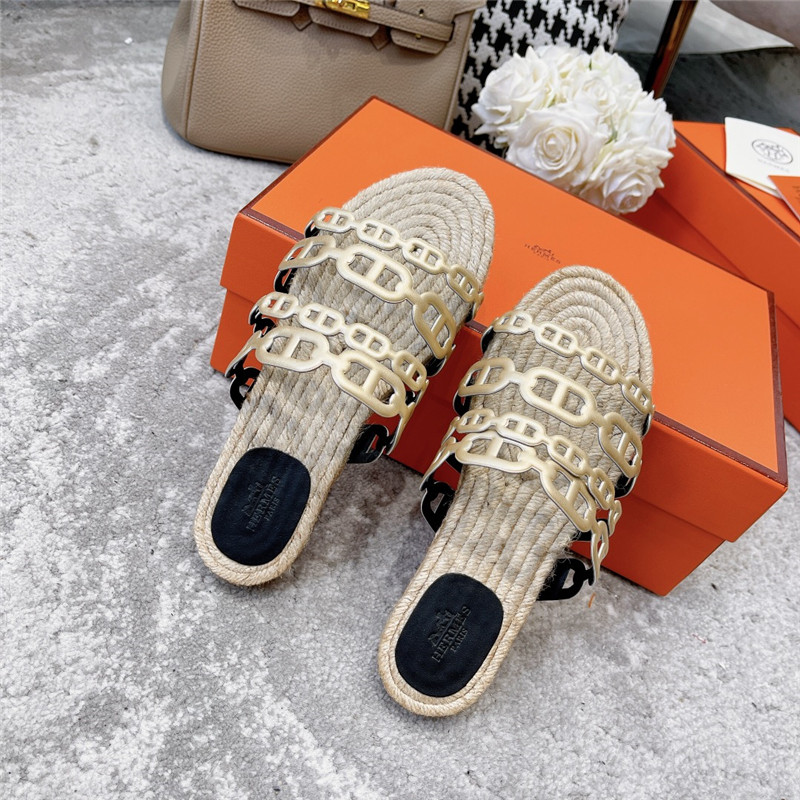 H**me5 ancone gold nappa leather espadrilles