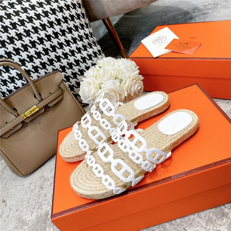 H**me5 ancone espadrille in white nappa leather