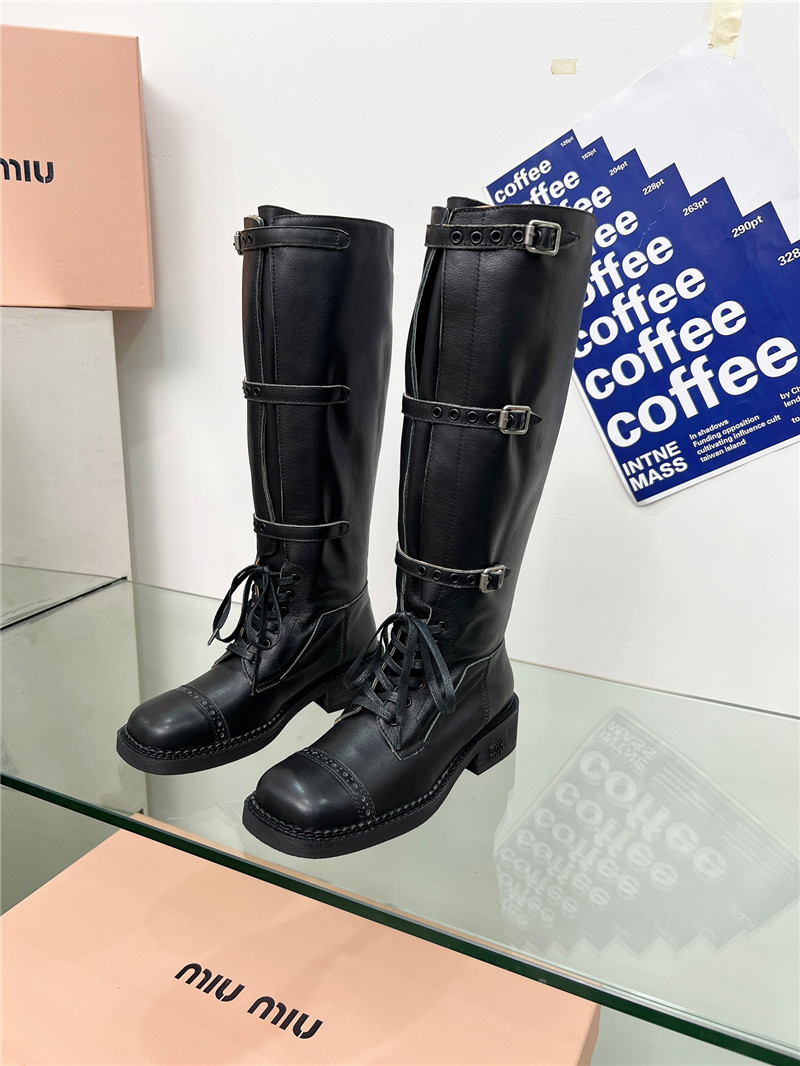 Miu Miu Buckle Up Moto Boots