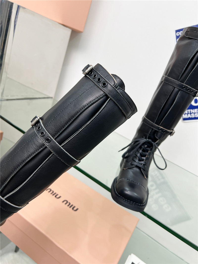 Miu Miu Buckle Up Moto Boots