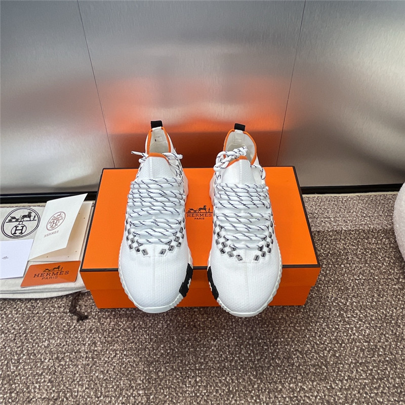 H**me5 white lace-up sneakers for women