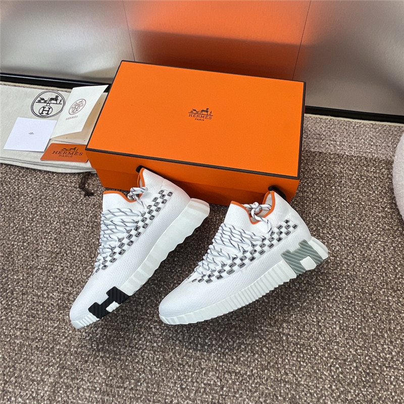 H**me5 white lace-up sneakers for women