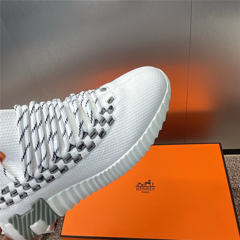 H**me5 white lace-up sneakers for women