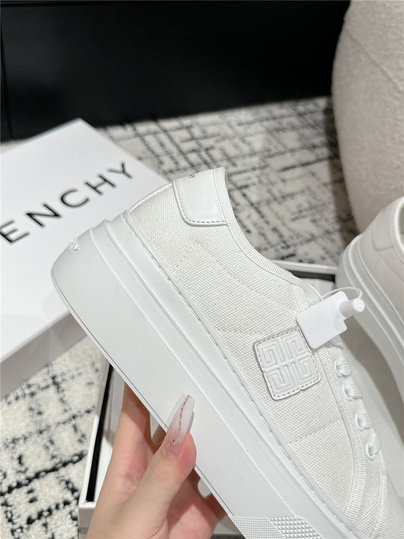 Givenchy City Canvas Platform Sneakers White