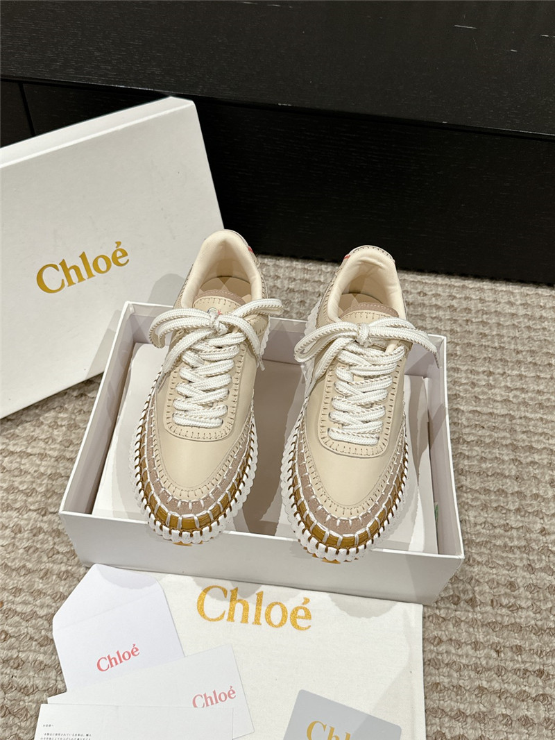 Chloé Nama Woven Platform Sneakers