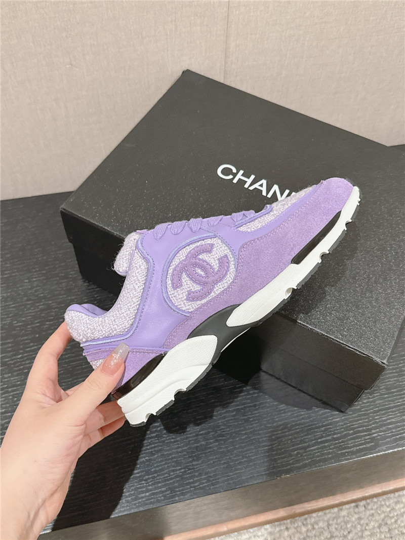 Ch**el purple logo sneakers