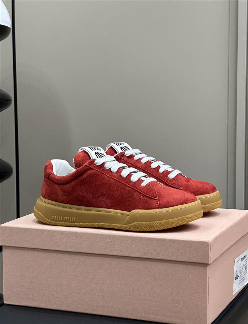 Miu Miu Laced Low-Top Sneakers