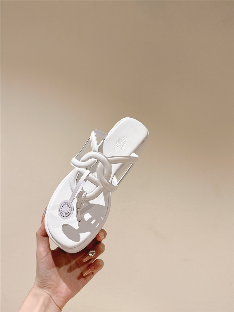 H**me5 gipsy sandal white goatskin
