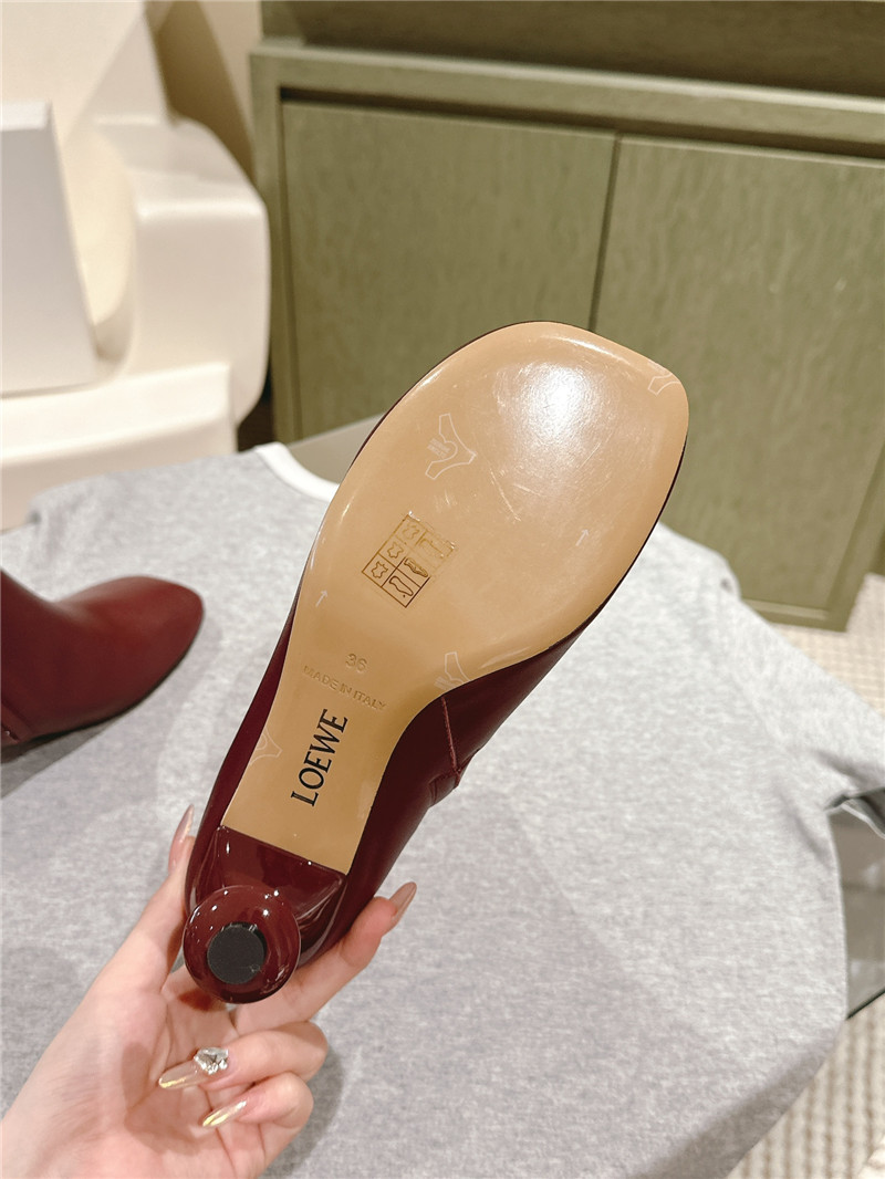 L0ew* toy ankle boots in burgundy