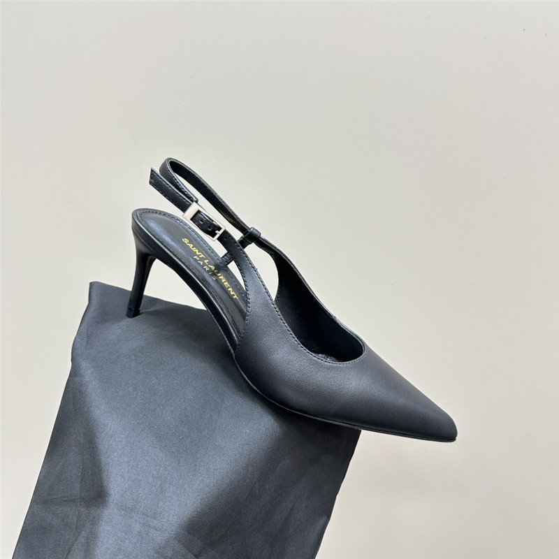 Sa1nt Lau*nt vendome slingback pumps in black calfskin
